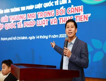Ông Phan Trọng Đạt - Quyền Giám đốc VMC chia sẻ tại Diễn đàn Thông tin Pháp luật Quốc tế lần X “Hòa giải Thương mại trong bối cảnh hội nhập quốc tế: Pháp luật và Thực tiễn”
